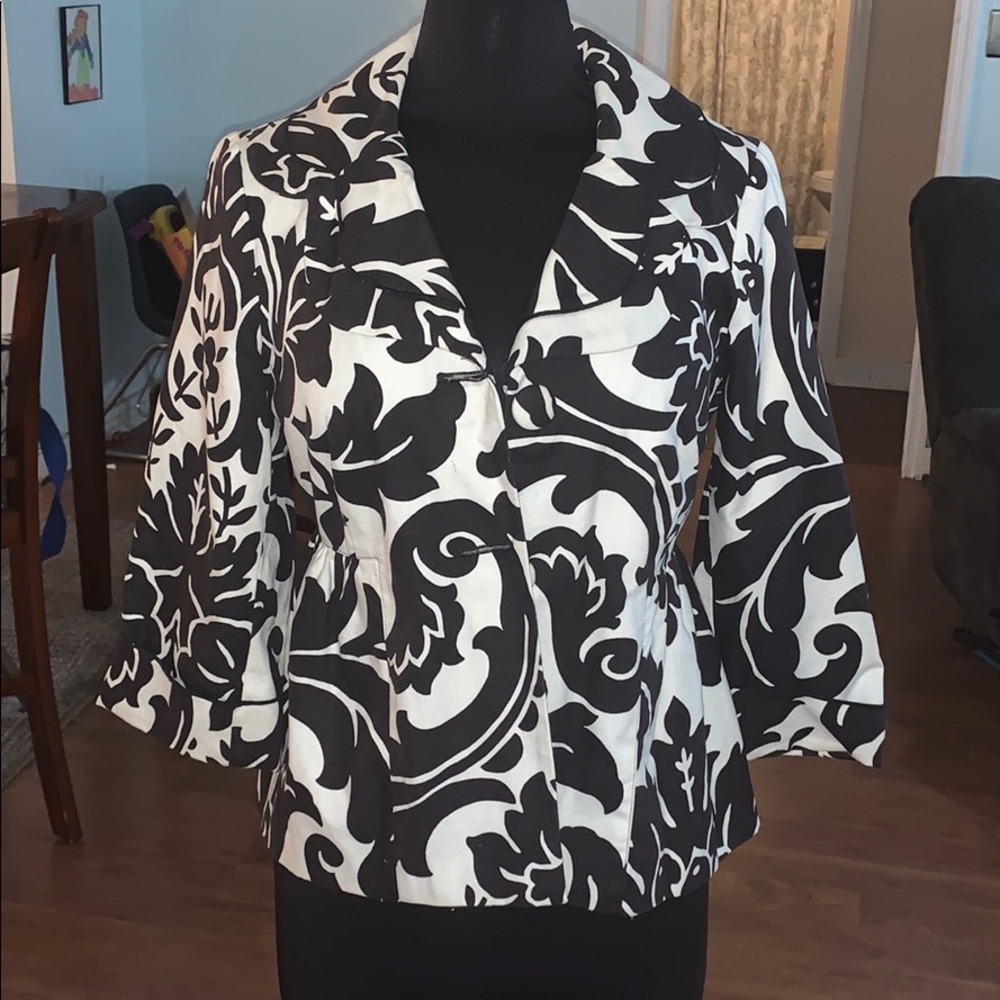 Black and white pea coat